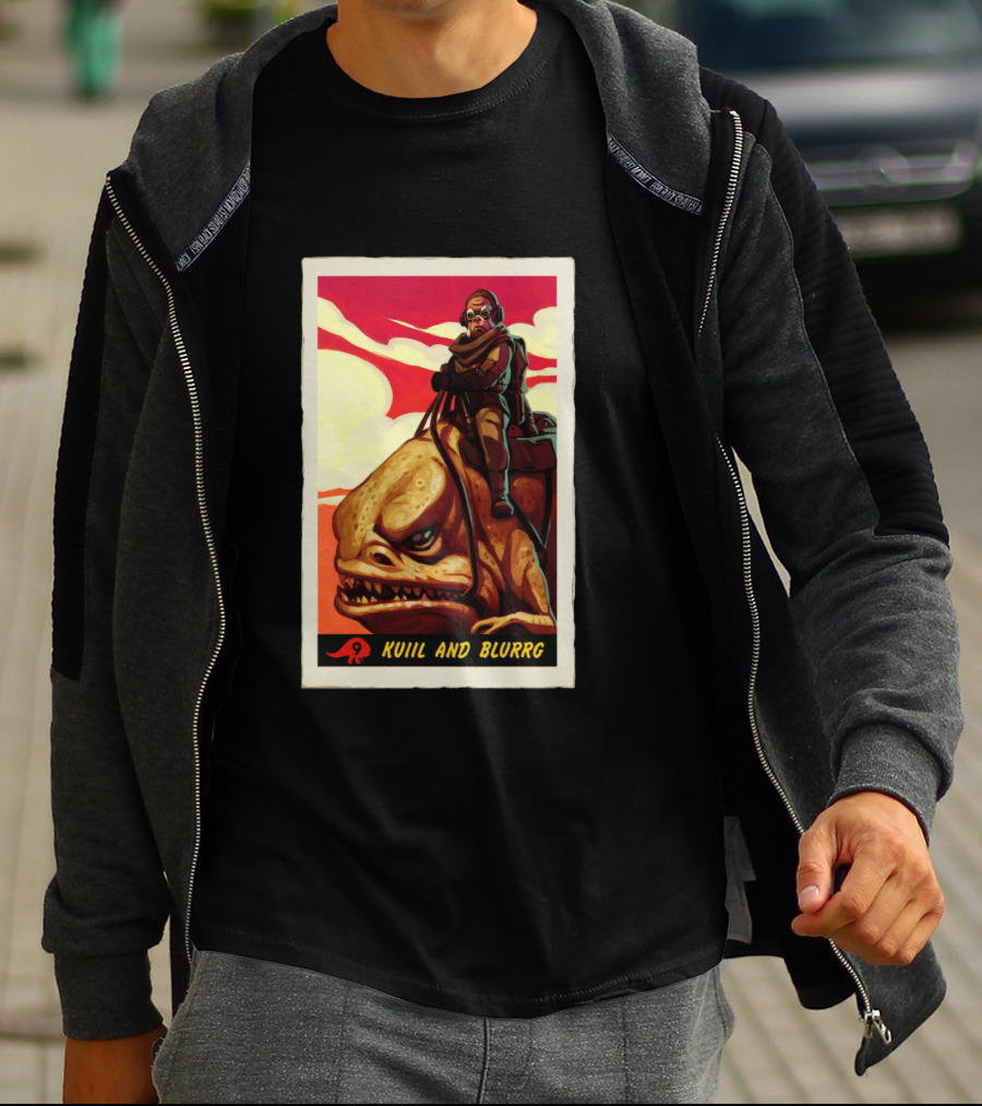 Star Wars The Mandalorian Kuiil And Blurrg Retro T-Shirt