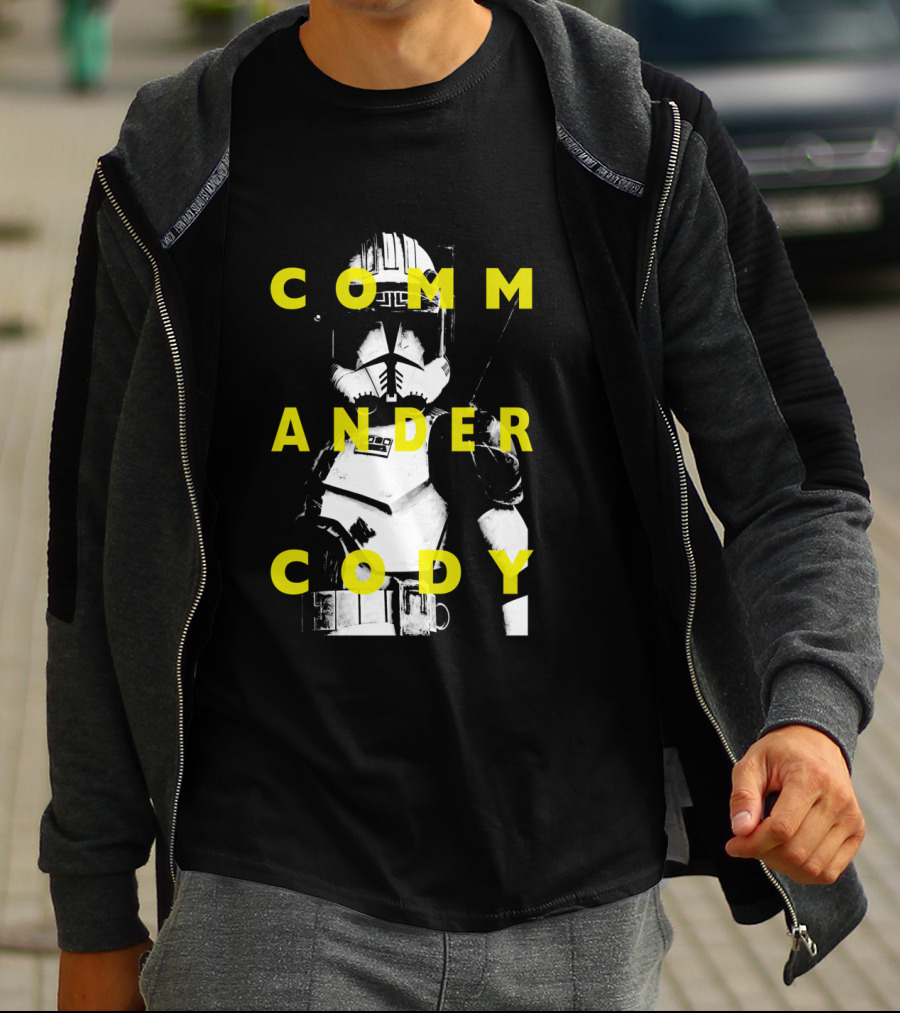 Commander Cody The Clone Wars Text Overlay T-Shirt