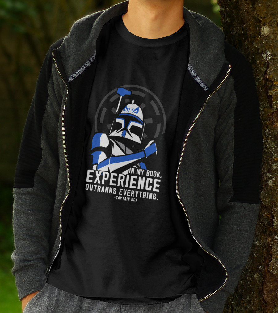 Captain Rex Experience Outranks Everything Clone Wars T-Shirt
