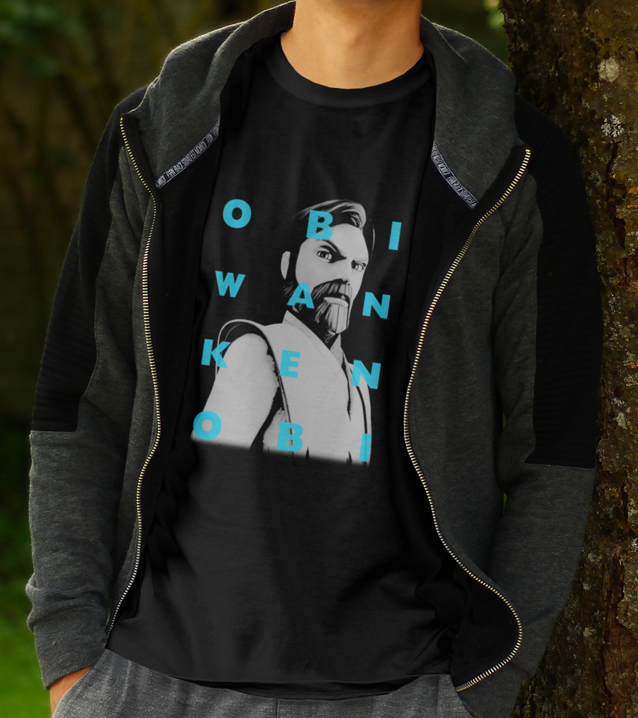 Obi Wan Kenobi Text Overlay The Clone Wars T-Shirt