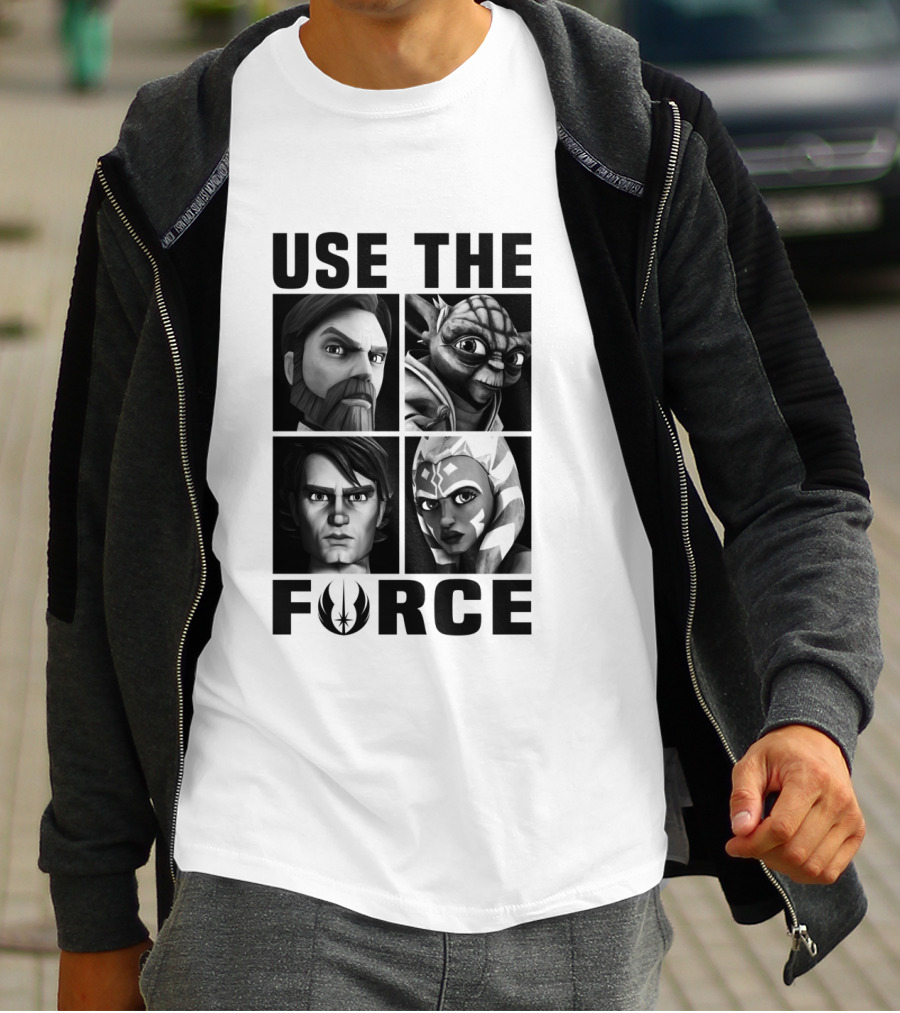 The Clone Wars Use The Force Jedi Characters T-Shirt