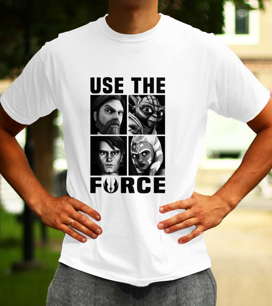 The Clone Wars Use The Force Jedi Characters T-Shirt