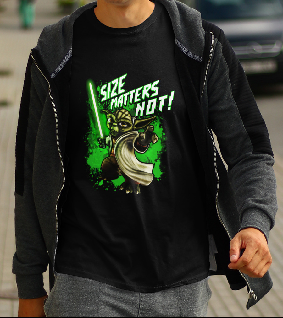 Yoda The Clone Wars Size Matters Not Light Saber Iconic T-Shirt