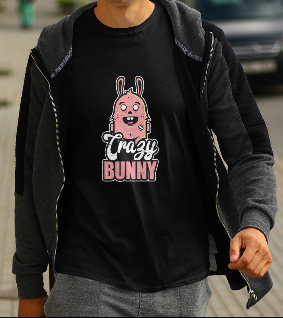 Crazy Bunny Funny Easter Holiday T-Shirt
