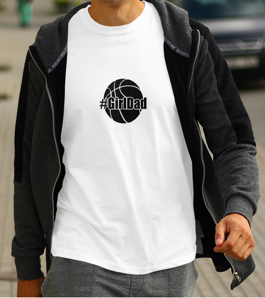 Mens #GirlDad Basketball T-Shirt