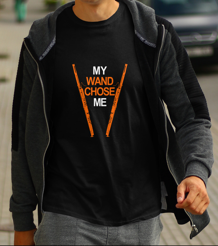 My Wand Chose Me Bassoon Musical Magic T-Shirt