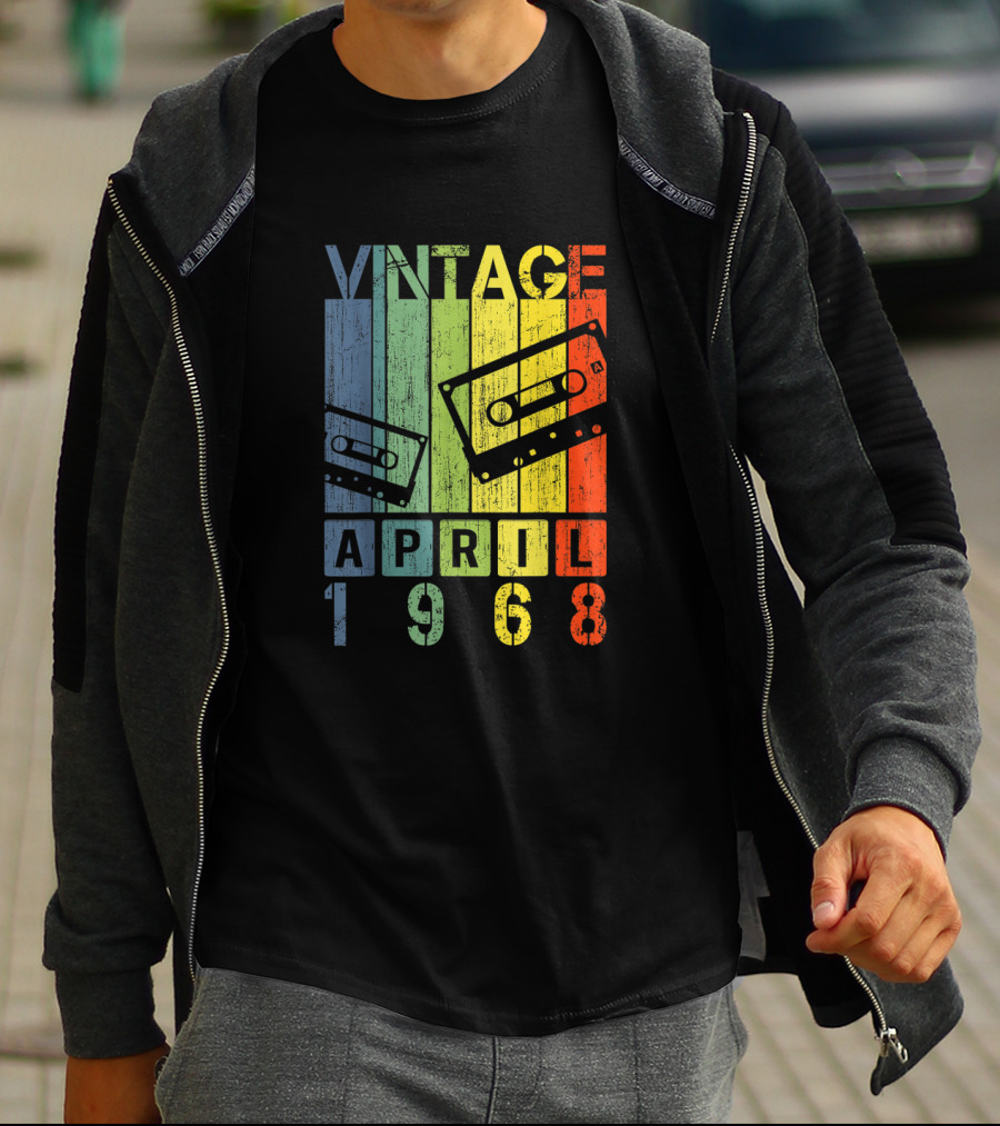 Vintage Mixtape April 1968 Cassette Retro T-Shirt