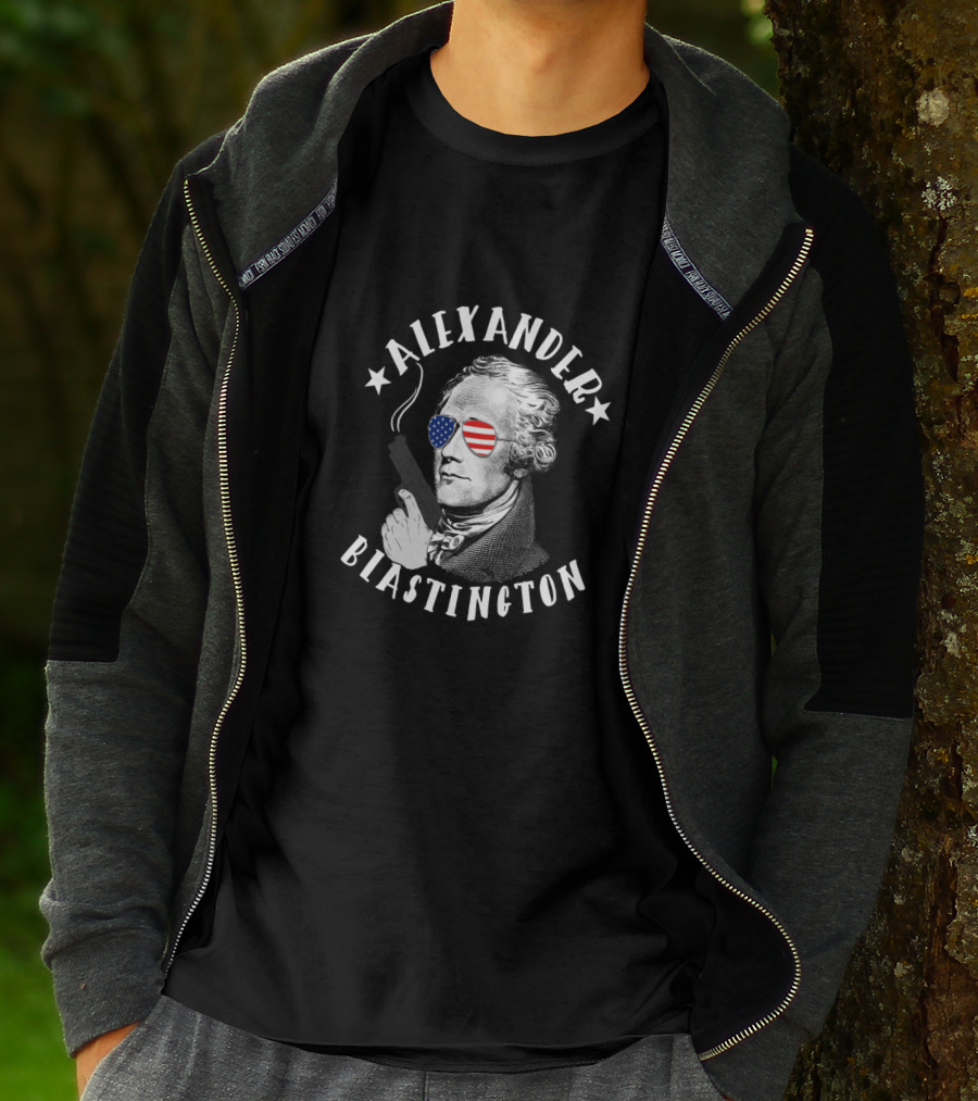Alexander Blastington American Flag Sunglasses T-Shirt