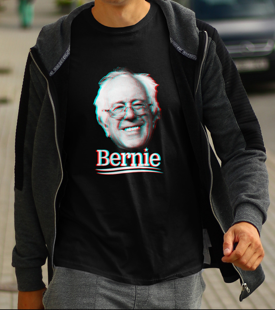 Bernie 3D Glasses Effect Smiling Face T-Shirt