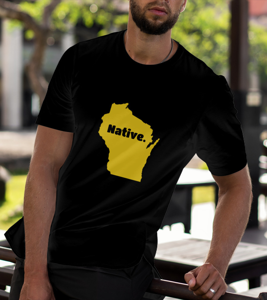 Wisconsin Native Born In Wisconsin Map T-Shirt