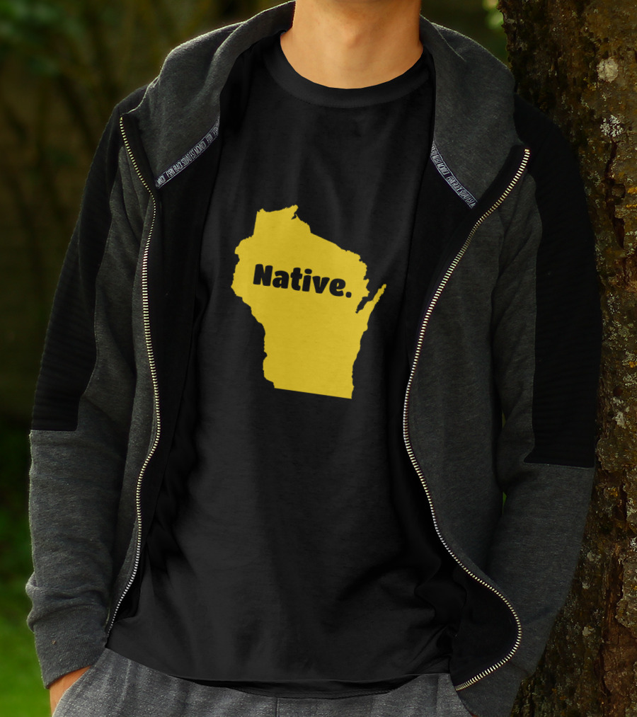 Wisconsin Native Born In Wisconsin Map T-Shirt