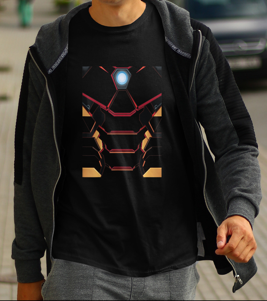 Marvel Iron Man Tony Stark Arc Reactor Armor T-Shirt