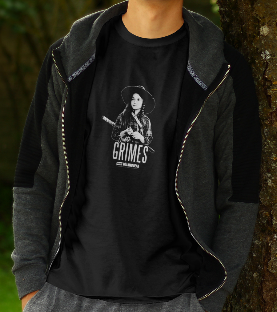 Judith Grimes AMC Walking Dead Character With Katana And Hat T-Shirt