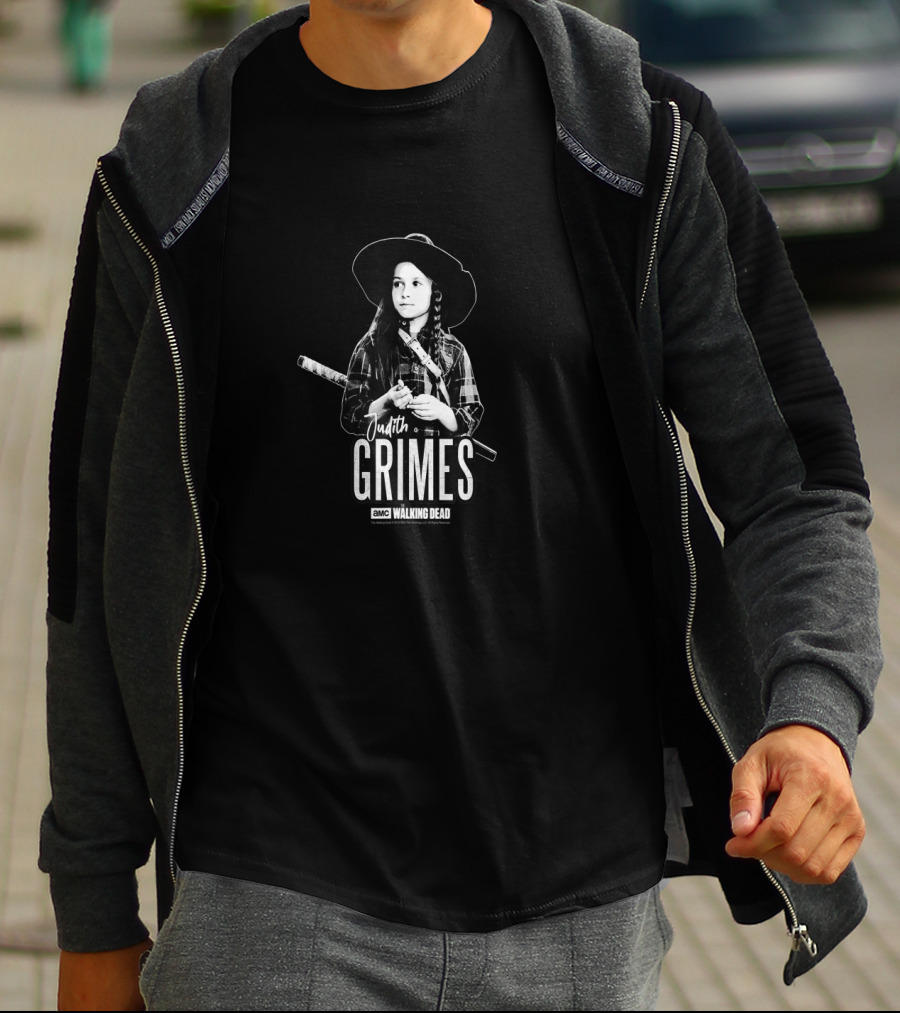 Judith Grimes AMC Walking Dead Character With Katana And Hat T-Shirt