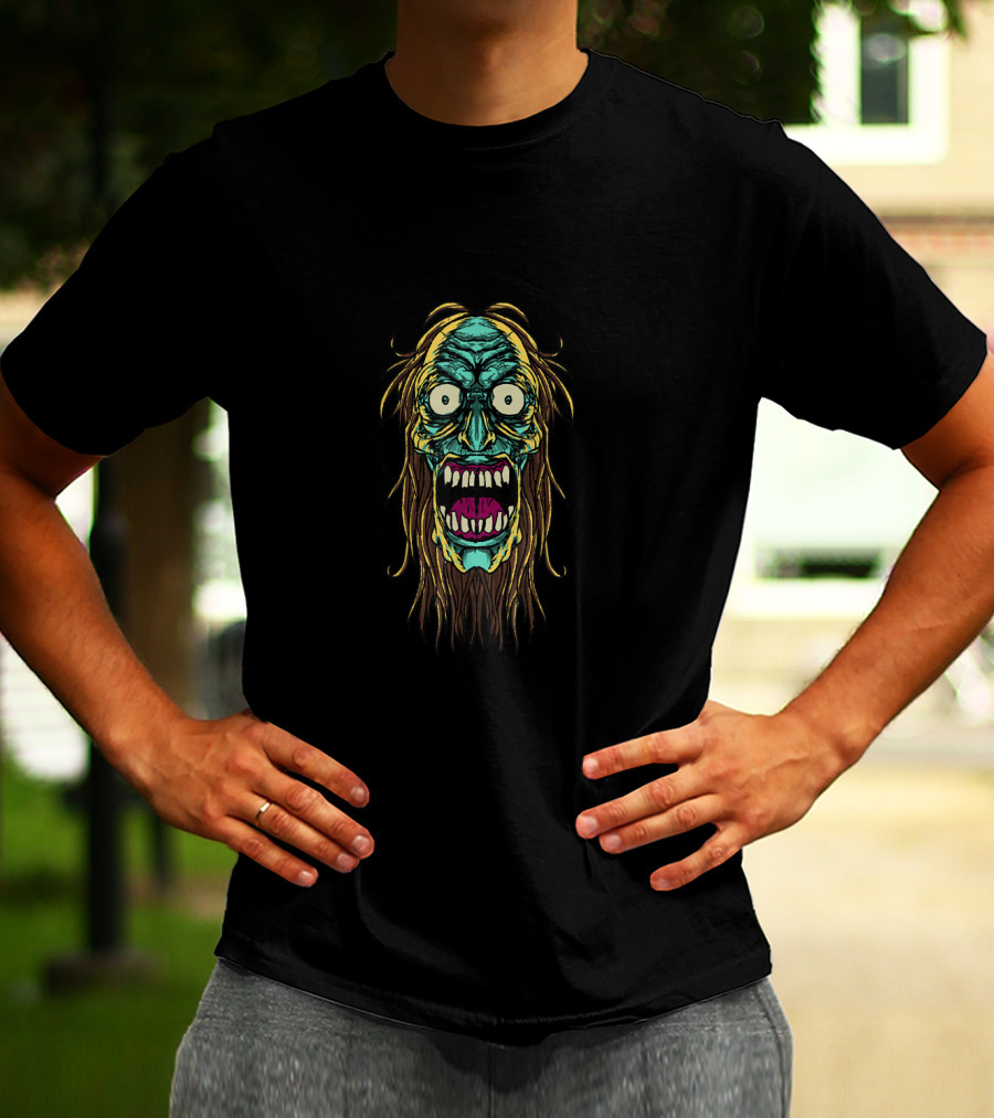 Zombie Undead Walking Living Face Horror T-Shirt