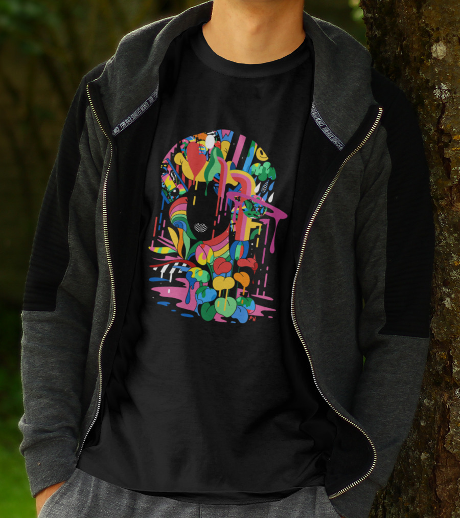 Afro Afro Girl Rainbow Drip T-Shirt