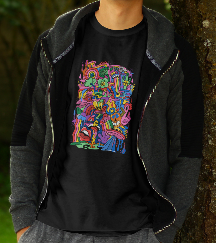 Cosmic Doodle Psychedelic Alien Adventure T-Shirt