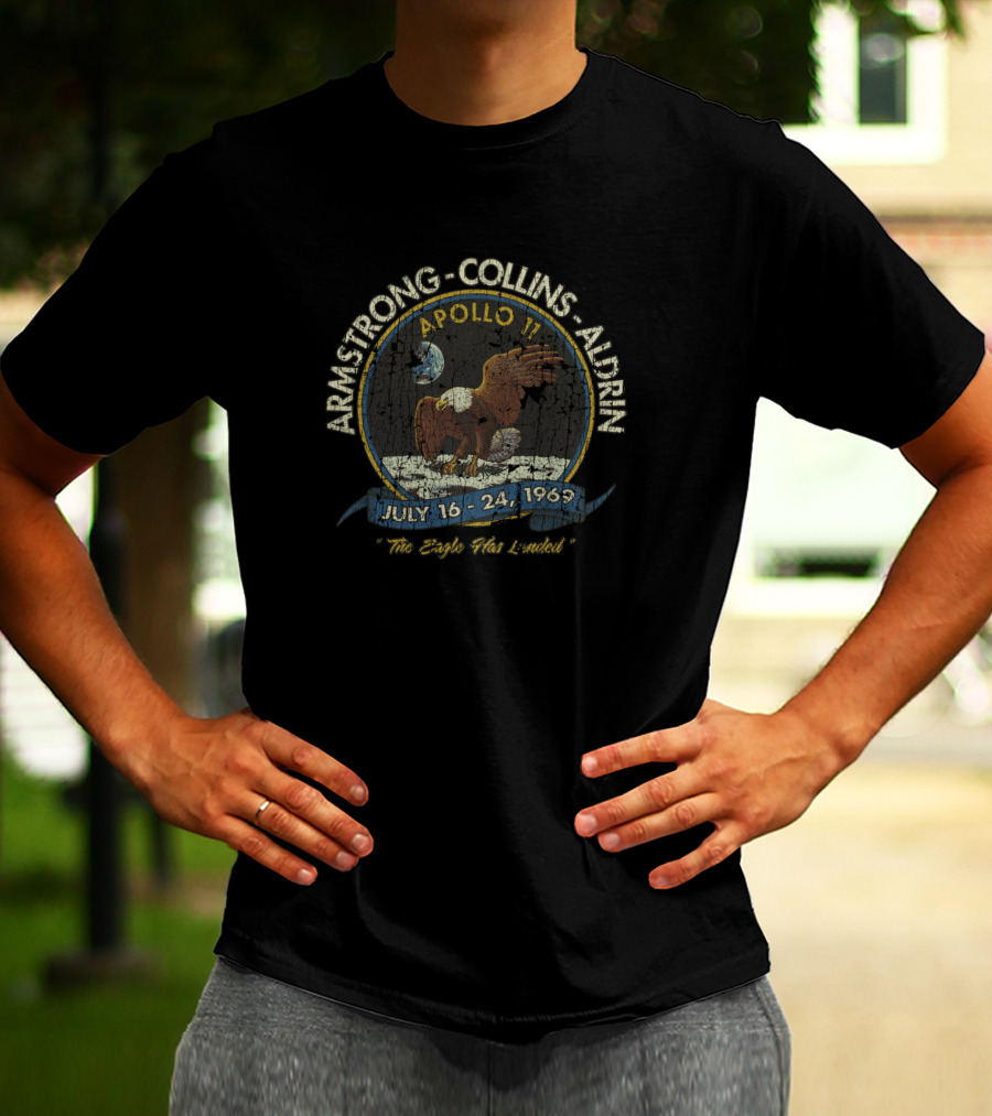 Armstrong Collins Aldrin Apollo 11 1969 The Eagle Has Landed July 16-24 Moon Landing T-Shirt