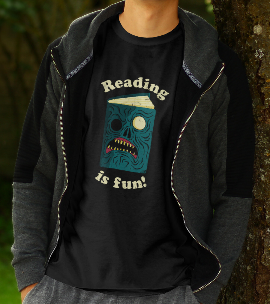 Reading Is Fun With Evil Dead Necronomicon Book T-Shirt