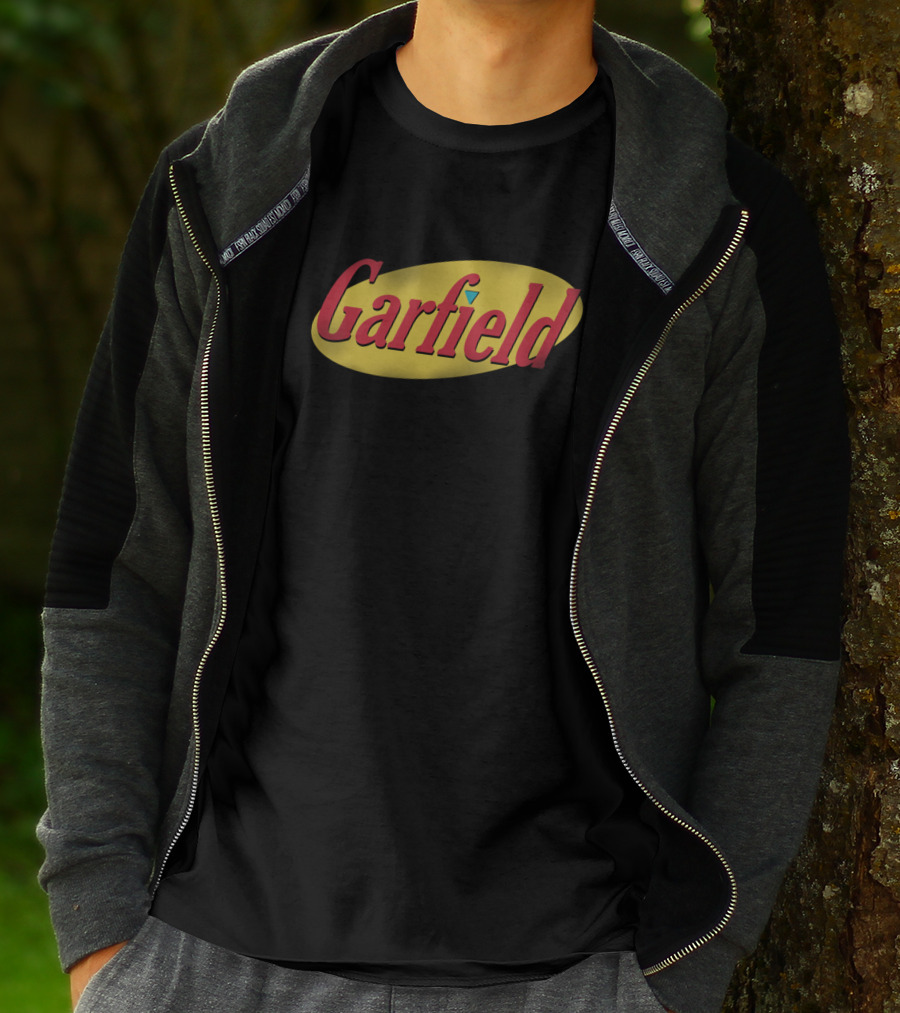 Garfield Meets Seinfeld Logo Crossover T-Shirt