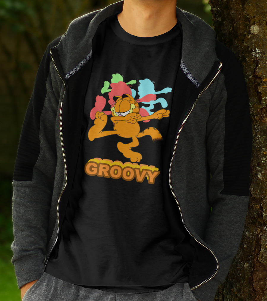 Garfield Groovy Vibe Retro Colors T-Shirt