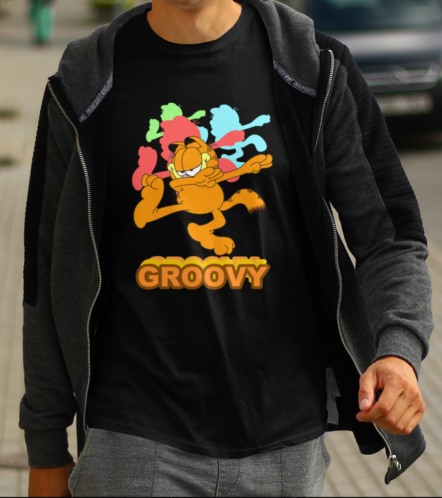 Garfield Groovy Vibe Retro Colors T-Shirt