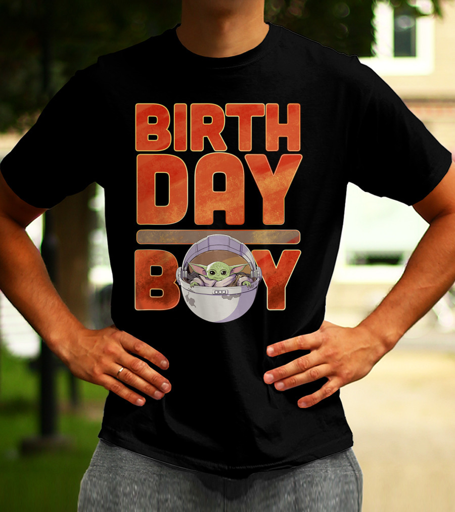 Star Wars Grogu Mandalorian Baby Yoda Birthday Boy T-Shirt