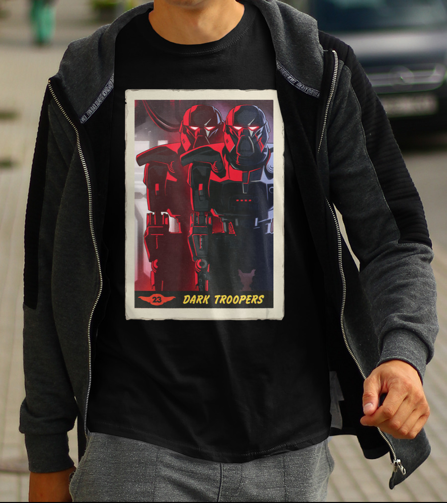 Star Wars The Mandalorian Dark Troopers Bounty Number 23 Trading Card T-Shirt