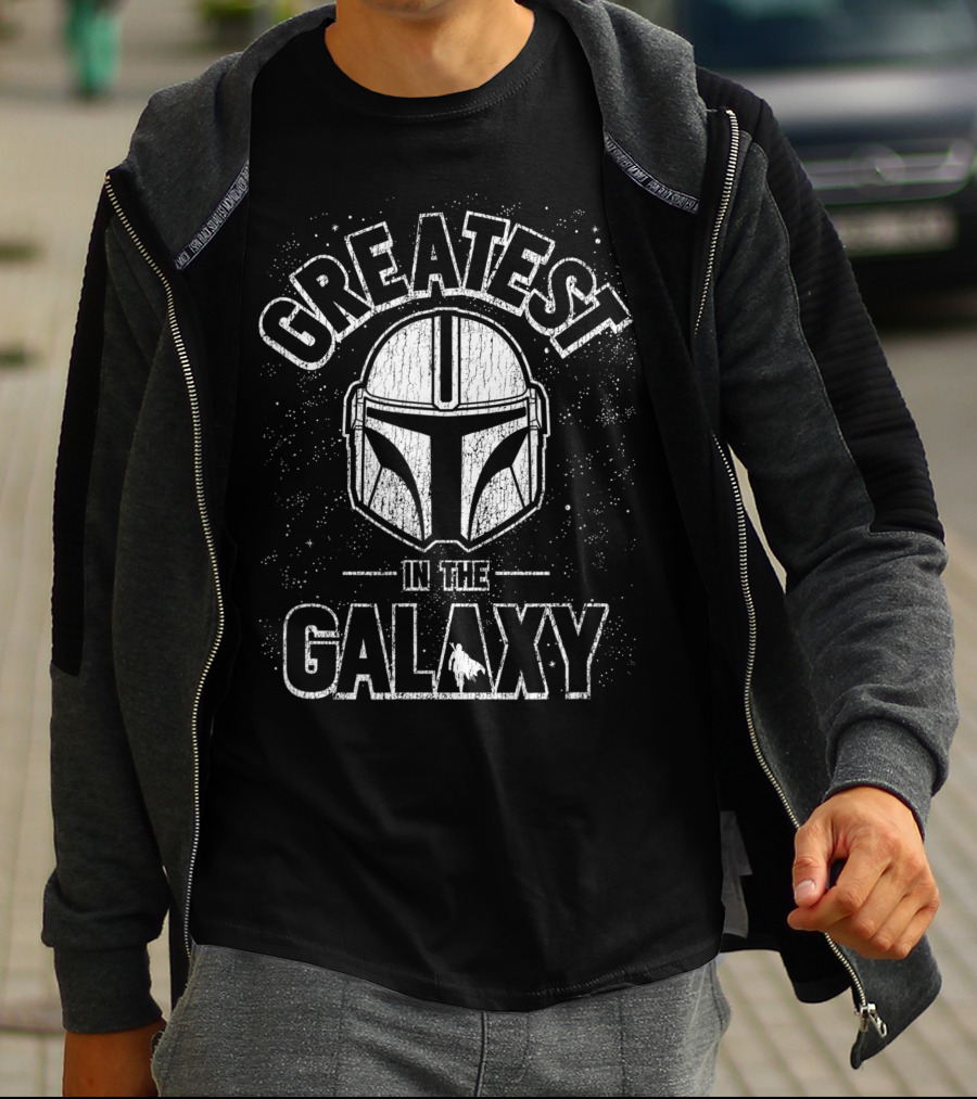 Greatest In The Galaxy Star Wars The Mandalorian Helmet Father's Day Dad T-Shirt