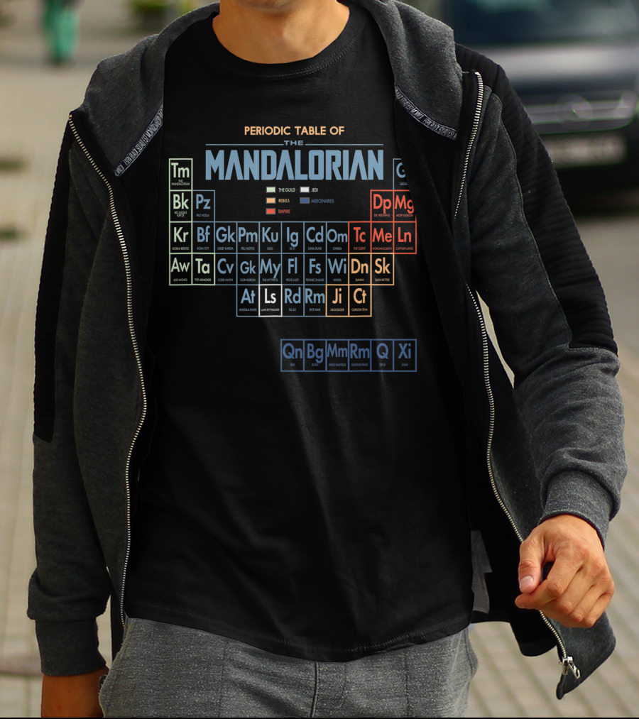 Periodic Table Of The Mandalorian Characters And Elements T-Shirt
