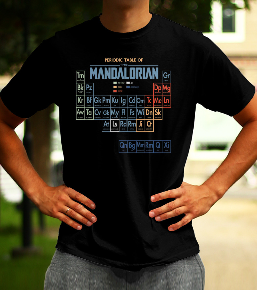 Periodic Table Of The Mandalorian Characters And Elements T-Shirt
