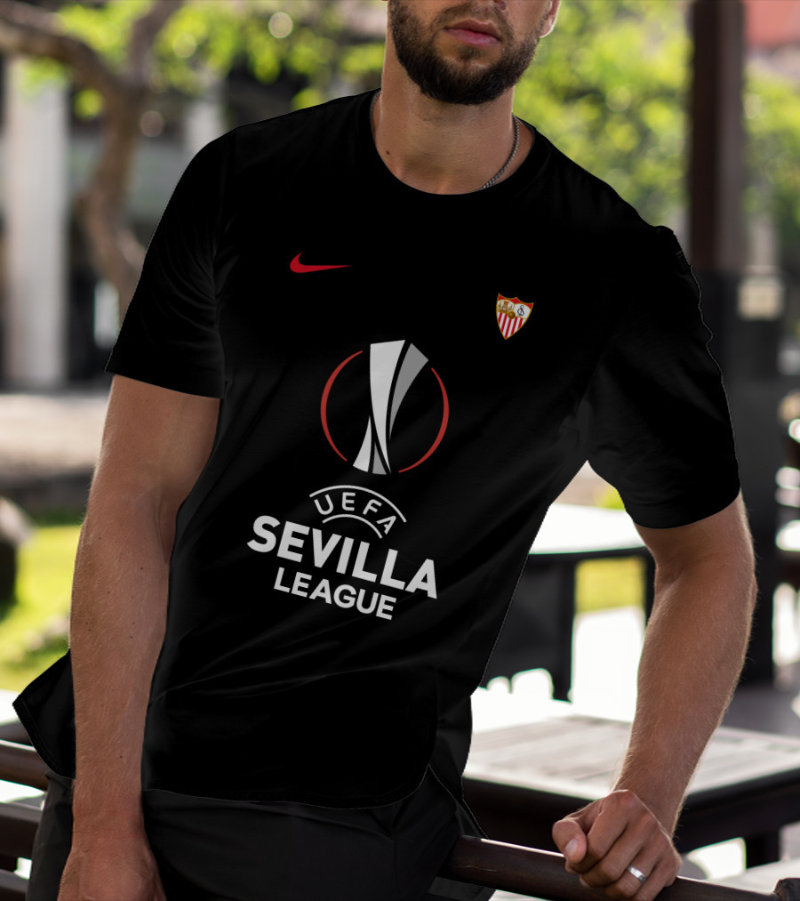 UEFA Sevilla League Logo Sevilla FC Badge T-Shirt
