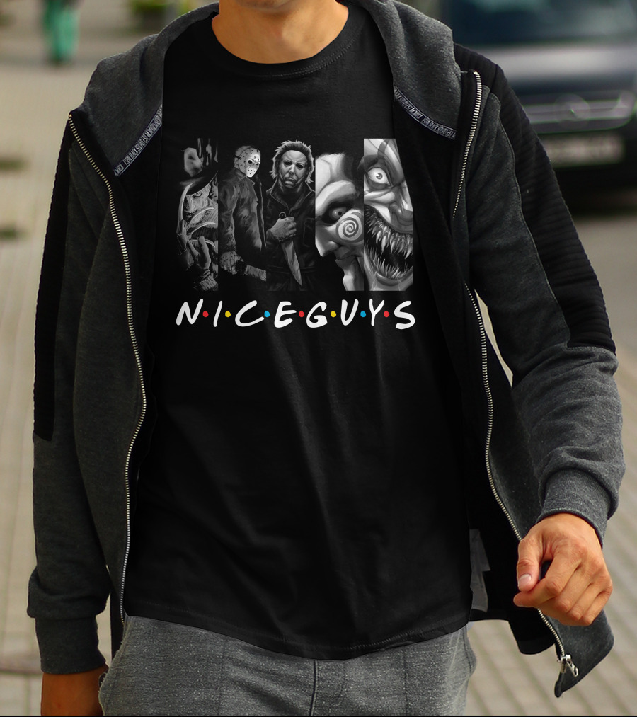 Horror Movies Characters Nice Guys Friends T-Shirt