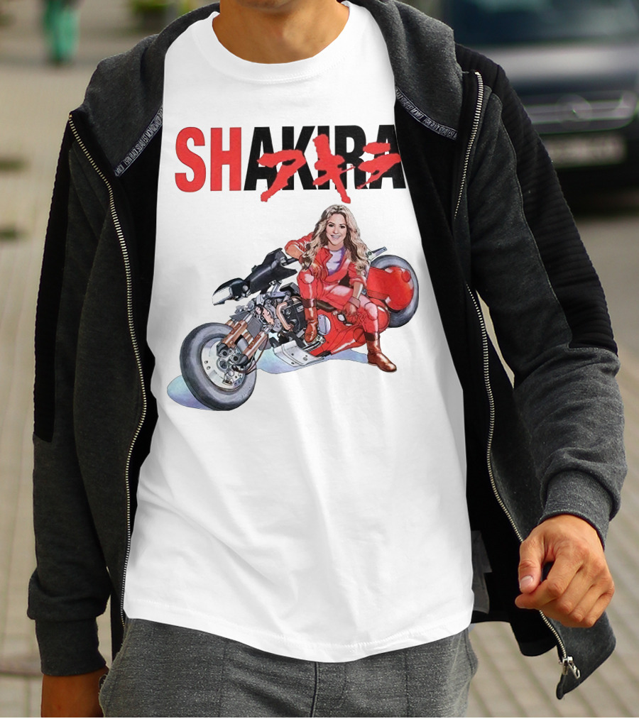 SHAKIRA Akira Anime Motorcycle Rider T-Shirt