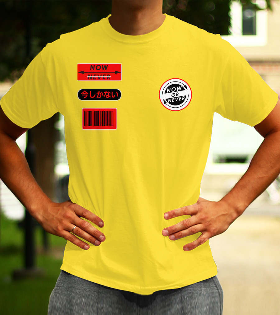 Now Or Never Colby Brock Merch Japanese Text Barcode T-Shirt