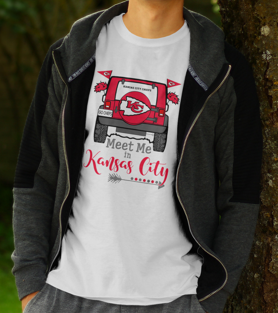Kansas City Chiefs Meet Me In Kansas City Go Chiefs Jeep Tailgate Arrow T-Shirt