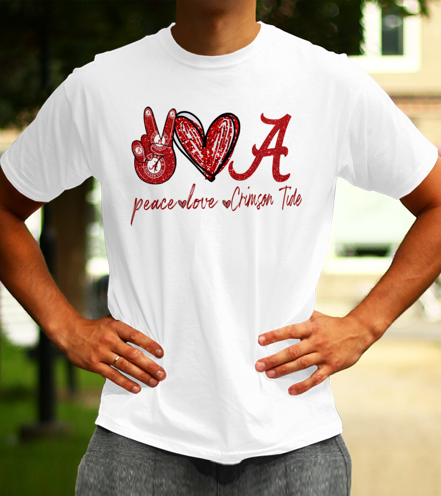 Peace Love Crimson Tide T-Shirt