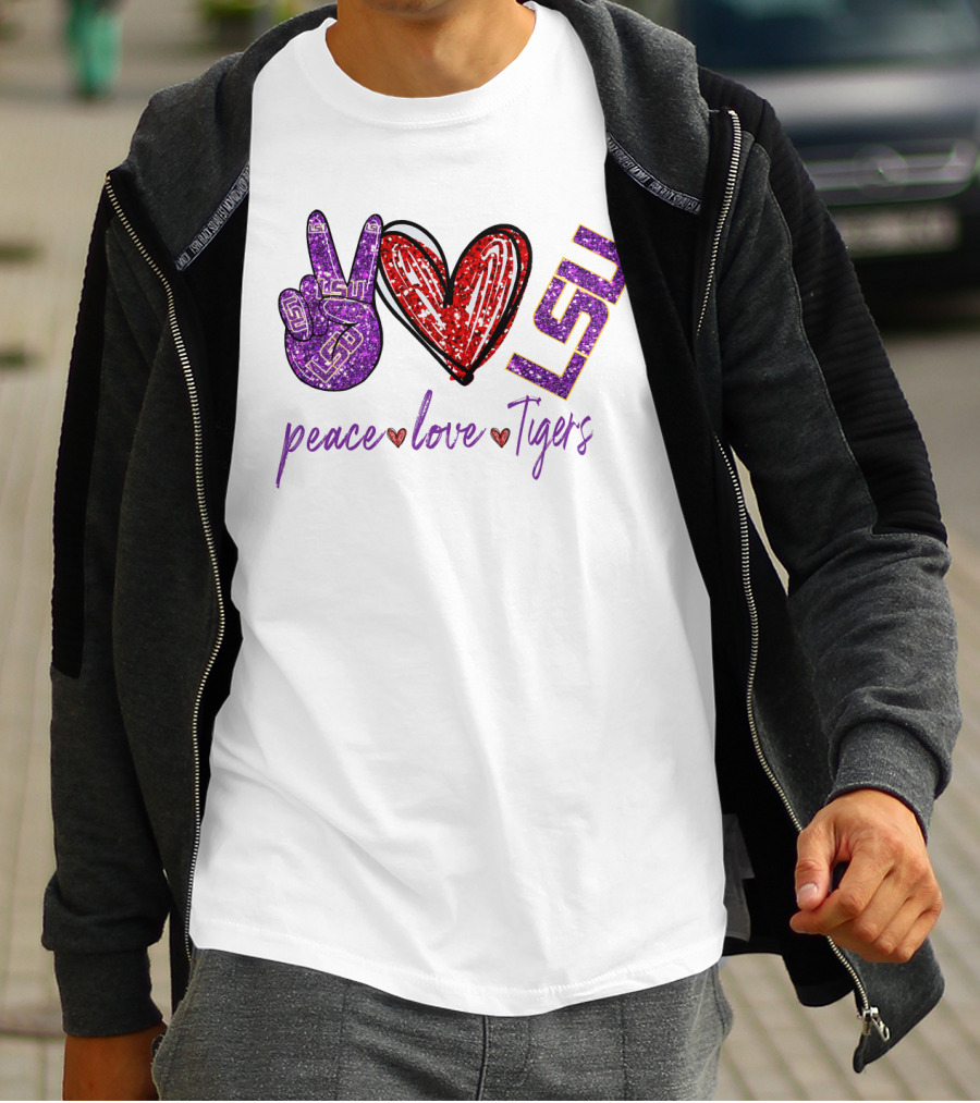 Peace Love Tigers LSU T-Shirt