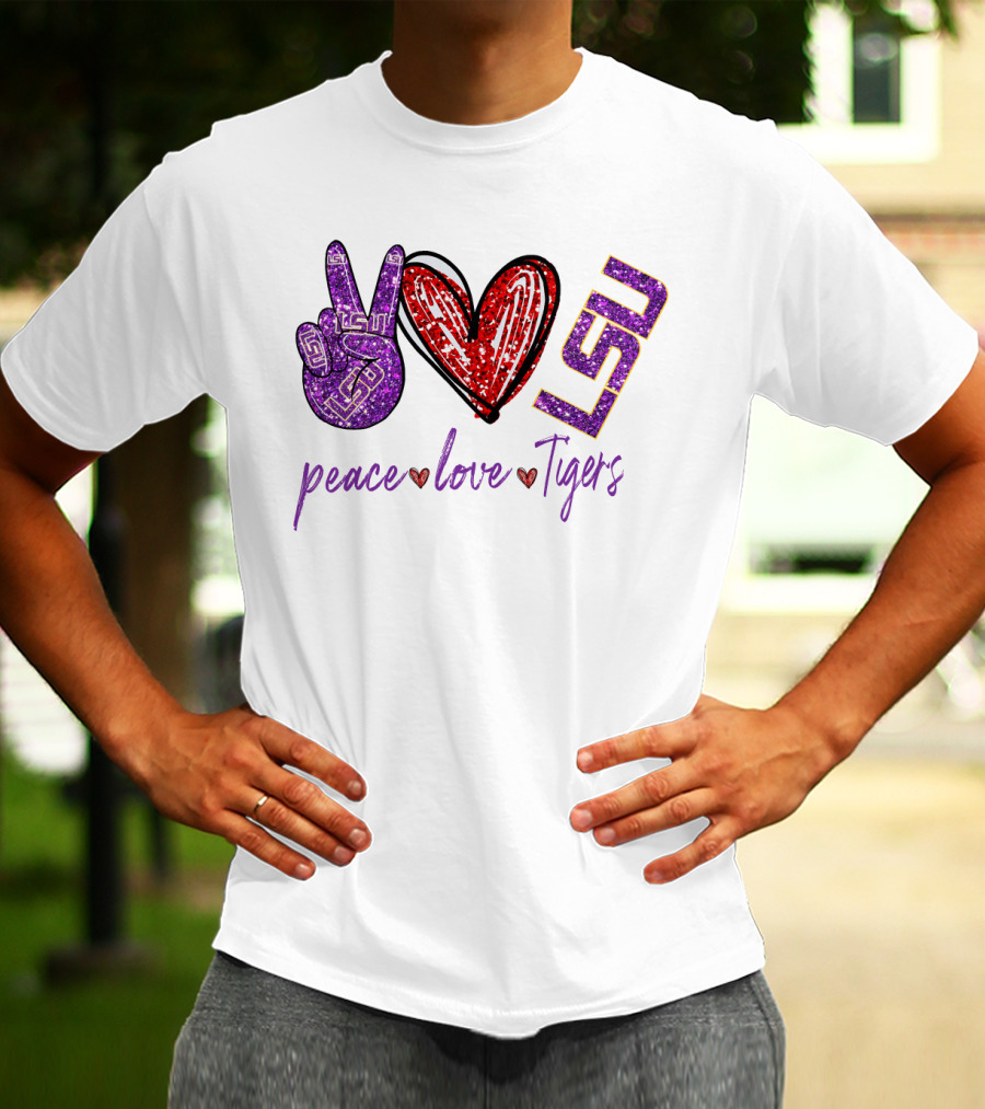 Peace Love Tigers LSU T-Shirt