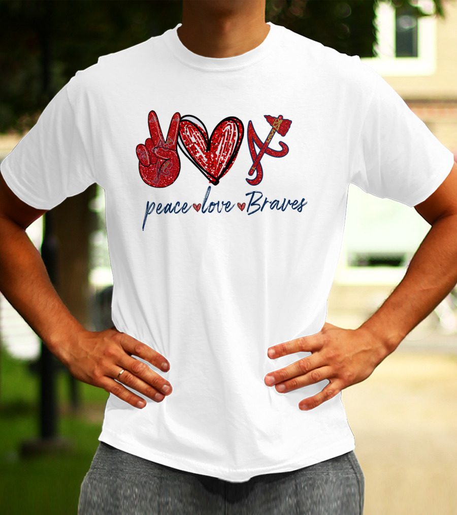 Peace Love Braves T-Shirt
