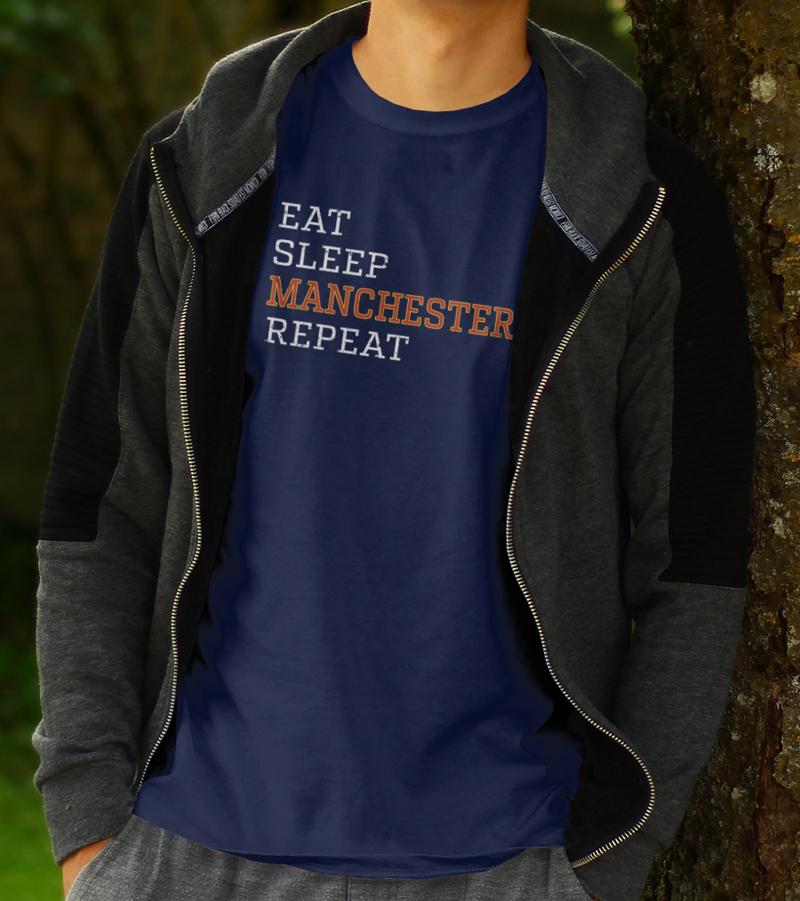 Eat Sleep Manchester Repeat T-Shirt