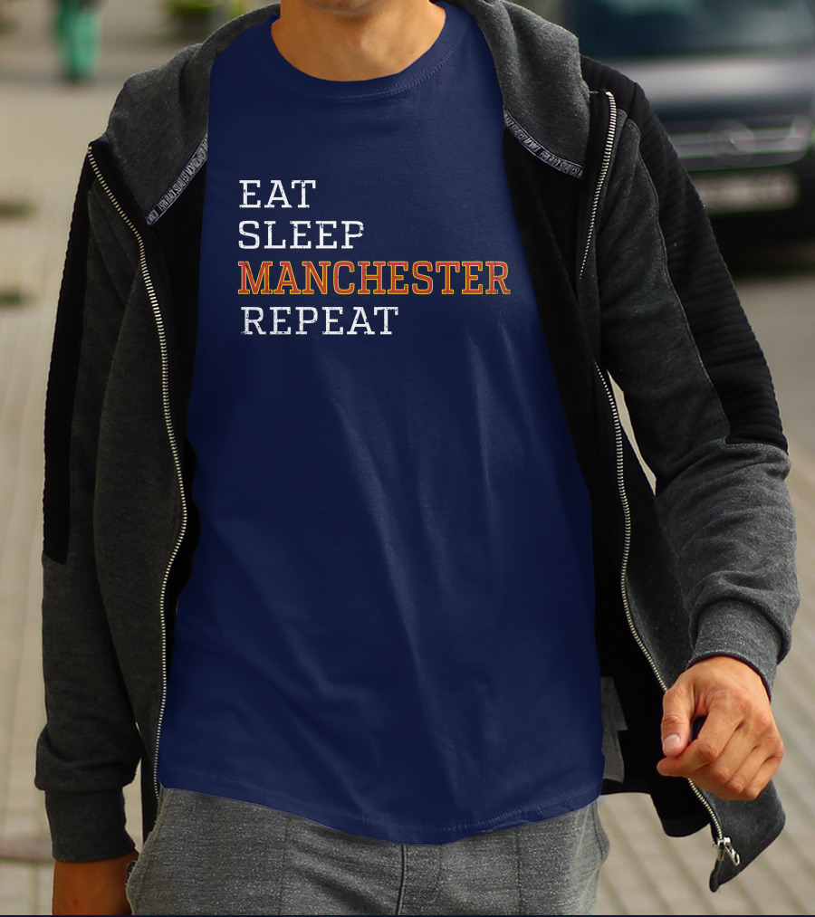 Eat Sleep Manchester Repeat T-Shirt