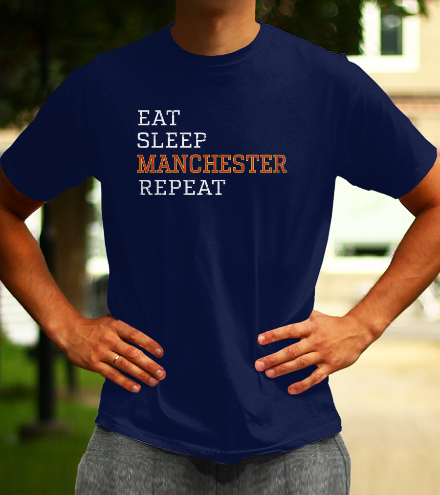 Eat Sleep Manchester Repeat T-Shirt