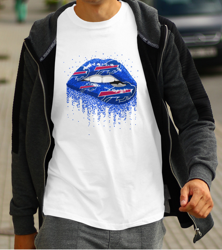 Buffalo Bills Football Team Blue Lips T-Shirt