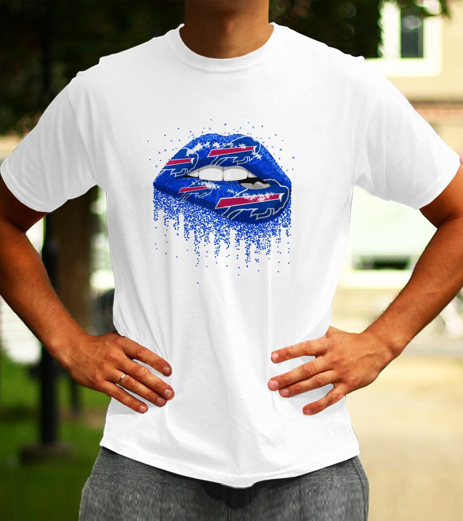 Buffalo Bills Football Team Blue Lips T-Shirt