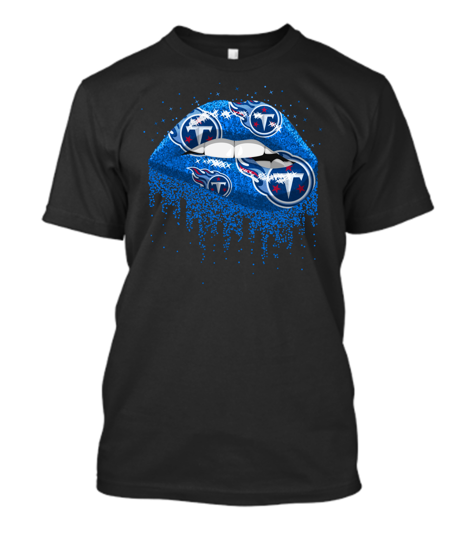Tennessee Titans Glitter Lips T-Shirt