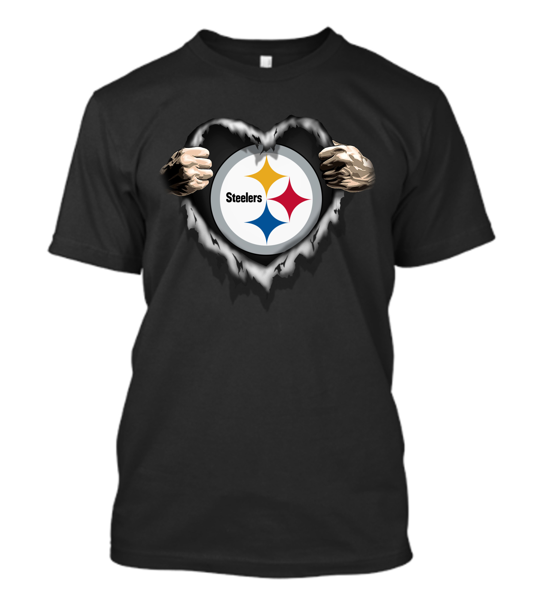 Pittsburgh Steelers Heart Ripped Open T-Shirt