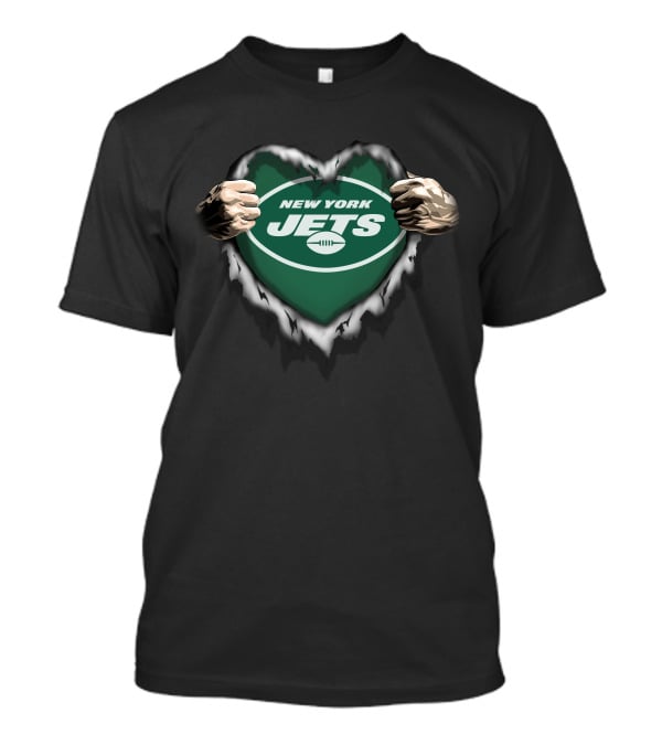 New York Jets Heart Ripped T-Shirt