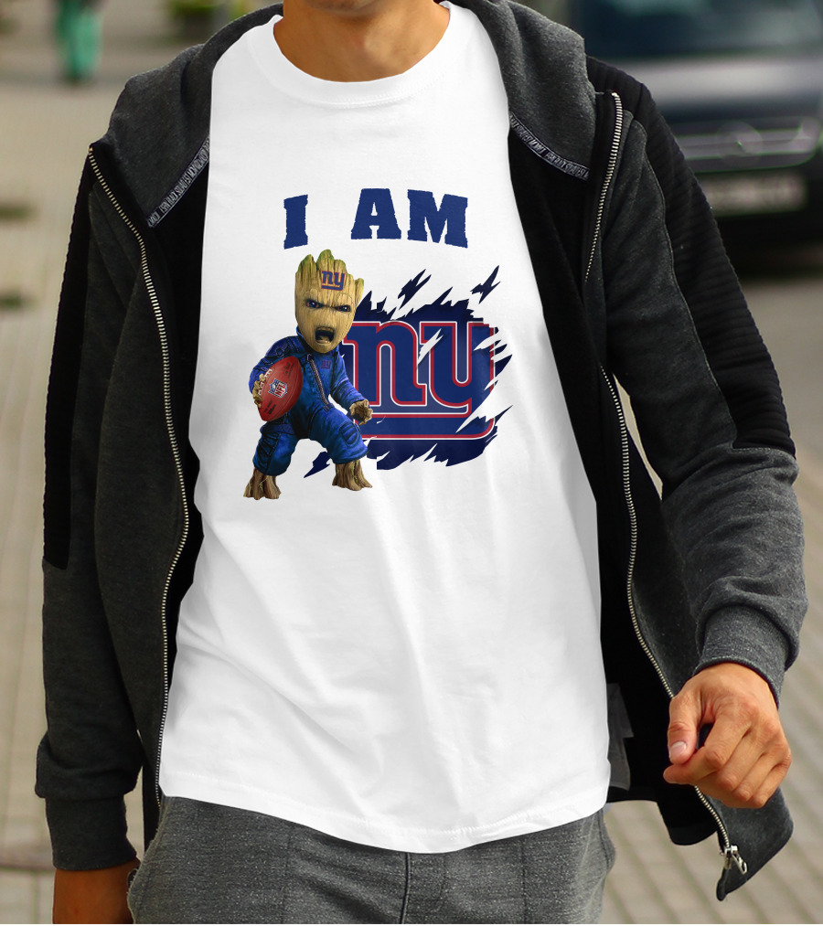 I Am Groot New York Giants NFL Football Fan T-Shirt