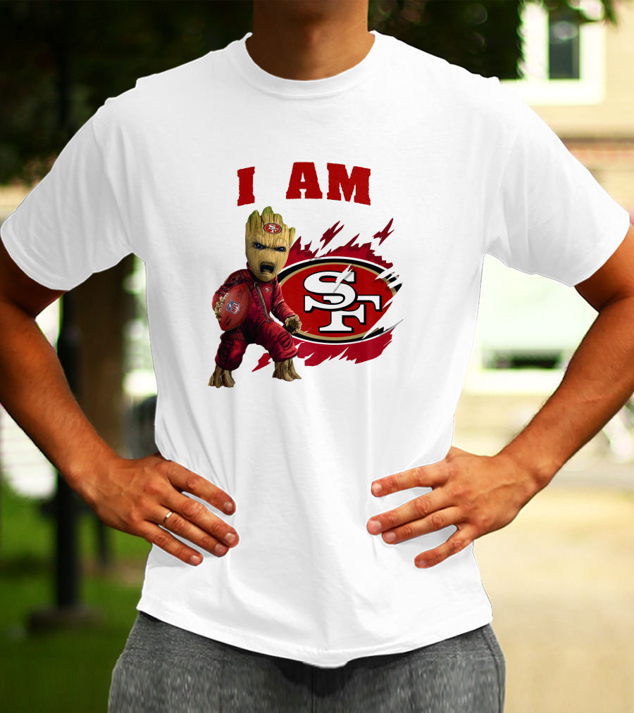 I Am Groot San Francisco 49ers Football Play T-Shirt